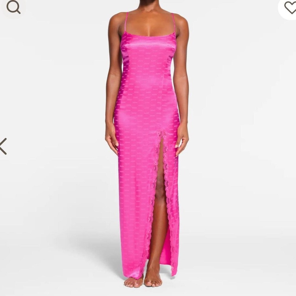 Skims Jacquard Lace Long Dress, Size Small, $108